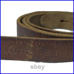 Brown Leather Rifle Sling Israeli K-98 Mauser Original Marked And Numbered