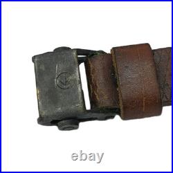 Brown Leather Rifle Sling Israeli K-98 Mauser Original Marked And Numbered