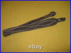 Brown Suede Leather Rifle Sling Semi Cobra Style