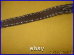 Brown Suede Leather Rifle Sling Semi Cobra Style