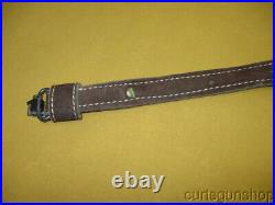 Brown Suede Leather Rifle Sling Semi Cobra Style