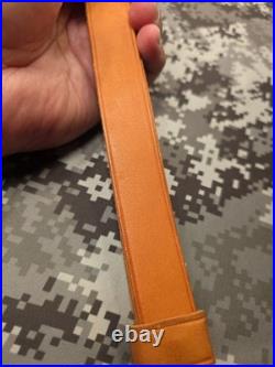 Brownell Latigo Leather Military Buckle Rifle Sling With Swivels