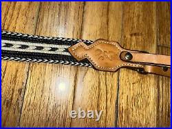 Browning Black Made In The U. S. A. Horse Hair Adjustable Rifle Sling And Swivels