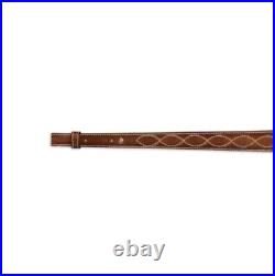 Browning Heritage Fancy Stiching Rifle Sling Suede Backing Leather Brown Custom Browning Heritage Fancy Stiching Rifle Sling Suede Backing Leather Brown Custom