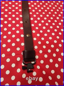 Browning Horesehair Leather Rifle Sling Thumbhole Buckle With Swivels
