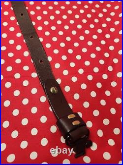 Browning Horesehair Leather Rifle Sling Thumbhole Buckle With Swivels