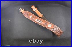 Browning Leather Sling with Buffalo Nickel Coins Riifle Shotgun BNWT #122602 F/S