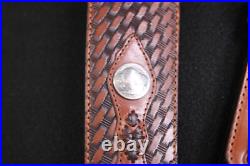 Browning Leather Sling with Buffalo Nickel Coins Riifle Shotgun BNWT #122602 F/S