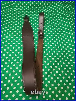Browning Leather Suede Backed John Browning Signature Rifle Sling With Swivels