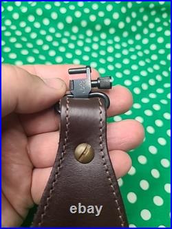 Browning Leather Suede Backed John Browning Signature Rifle Sling With Swivels