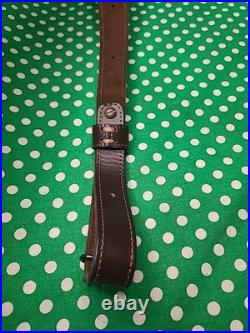 Browning Leather Suede Backed John Browning Signature Rifle Sling With Swivels