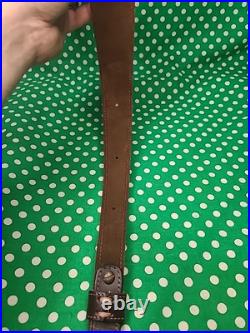 Browning Leather Suede Backed John Browning Signature Rifle Sling With Swivels