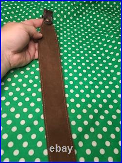 Browning Leather Suede Backed John Browning Signature Rifle Sling With Swivels