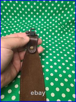 Browning Leather Suede Backed John Browning Signature Rifle Sling With Swivels