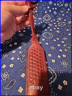 Browning Tooled Stitched Suede Backed Slip On No Swivel Trap Skeet Shotgun Sling