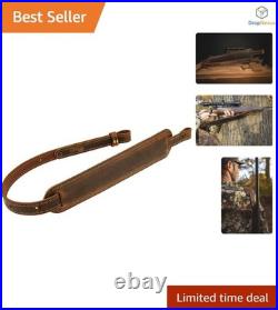 Buffalo Leather Rifle Sling with Non-Slip Suede Comfort Guaranteed