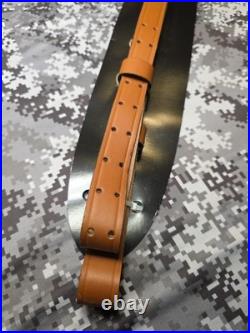 Butler Creek Leather Military Rifle Sling Plain Leather Rifle Shotgun. 22 Sling