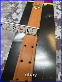 Butler Creek Leather Military Rifle Sling Plain Leather Rifle Shotgun. 22 Sling