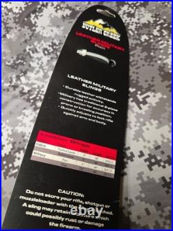 Butler Creek Leather Military Rifle Sling Plain Leather Rifle Shotgun. 22 Sling