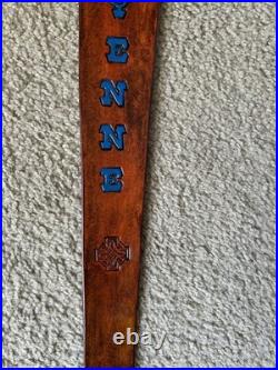 CHEYENNE Custom Leather Rifle Sling Hand Tooled And Made in the USA