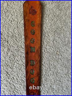 COON DOG? Custom Leather Rifle Sling Hand Tooled And Made in the USA