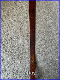 COON DOG? Custom Leather Rifle Sling Hand Tooled And Made in the USA