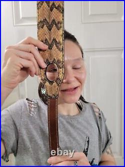 Canebreak Rattlesnake padded rifle sling, Authentic rattlesnake skin handmade