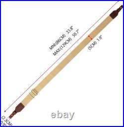 Canvas Leather Gun Sling for Rifle, 2-inch Wide Shotgun Strap with Swivels