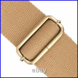Canvas Leather Gun Sling for Rifle, 2-inch Wide Shotgun Strap with Swivels