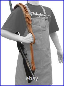 Canvas Leather Rifle Shell Holder Sling for 30-30.30-06.45-70.308cal 12GA