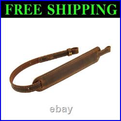 Classic Buffalo Leather Rifle Sling Secure Carry with Stylish Accent Stitching Classic Buffalo Leather Rifle Sling Secure Carry with Stylish Accent Stitching