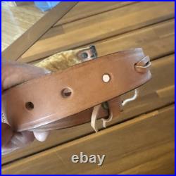 Cobra Bianchi Cobra #70 White Stitched Tooled Sheep Backed Leather Rifle Sling