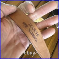 Cobra Bianchi Cobra #70 White Stitched Tooled Sheep Backed Leather Rifle Sling
