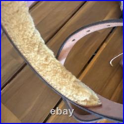 Cobra Bianchi Cobra #70 White Stitched Tooled Sheep Backed Leather Rifle Sling