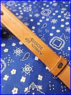 Cobra Bianchi Cobra #70 White Stitched Tooled Sheep Backed Leather Rifle Sling