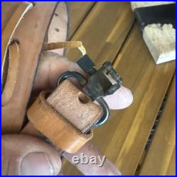 Cobra Bianchi Cobra #70 White Stitched Tooled Sheep Backed Leather Rifle Sling