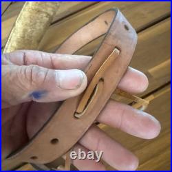 Cobra Bianchi Cobra #70 White Stitched Tooled Sheep Backed Leather Rifle Sling
