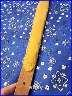 Cobra Bianchi Cobra #70 White Stitched Tooled Sheep Backed Leather Rifle Sling