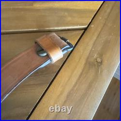 Cobra Bianchi Cobra #70 White Stitched Tooled Sheep Backed Leather Rifle Sling