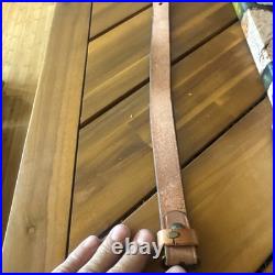 Cobra Bianchi Cobra #70 White Stitched Tooled Sheep Backed Leather Rifle Sling