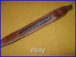 Cobra Style 1 Inch Brown Leather Rifle Sling
