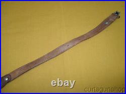 Cobra Style Brown Leather Rifle Sling with Swivels