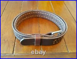 Coch41 custom PADDED leather firearm sling and laced belt hand made US maker