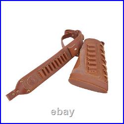 Combo of Leather Suede Buttstock with Rifle Sling for 30-06.45-70.243.308