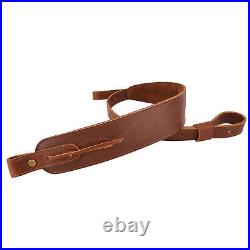 Combo of Padded Leather Rifle/Shotgun Cheek Rest with Matched Sling Strap