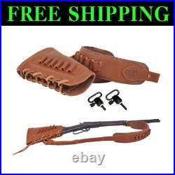Comfort Fit Leather Buttstock Gun Holder & Adjustable Sling for. 30.45 Calibers Comfort Fit Leather Buttstock Gun Holder & Adjustable Sling for. 30.45 Calibers