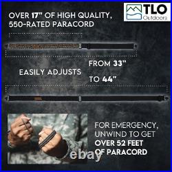 Comfortable Over Shoulder Tactical Sling 44 Inch Adjustable Paracord Strap