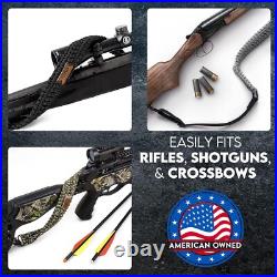 Comfortable Over Shoulder Tactical Sling 44 Inch Adjustable Paracord Strap