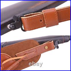 Cowhide Leather Suede Shotgun Sling Rifle Belt for. 30-30.30-06.22LR 12GA 16GA