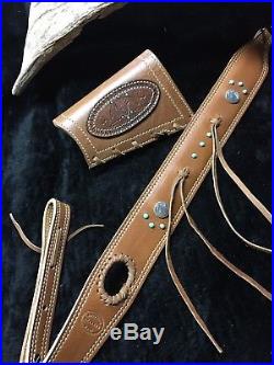 Custom Buffalo leather sling stock wrap Made in the USA Marlin 1895 45-70